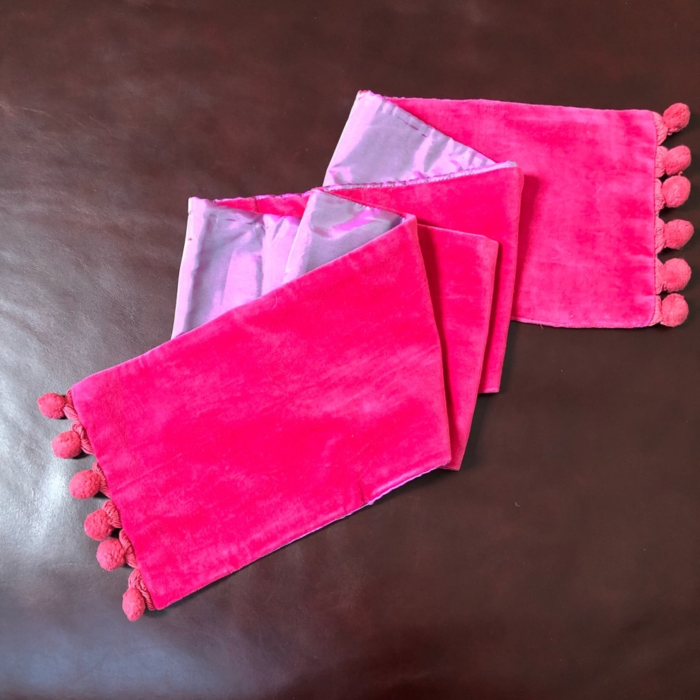 Velvet/Satin Scarf with Bag